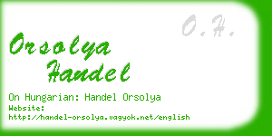 orsolya handel business card